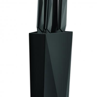 FURTIF Block of 5 knives Stealth black blade